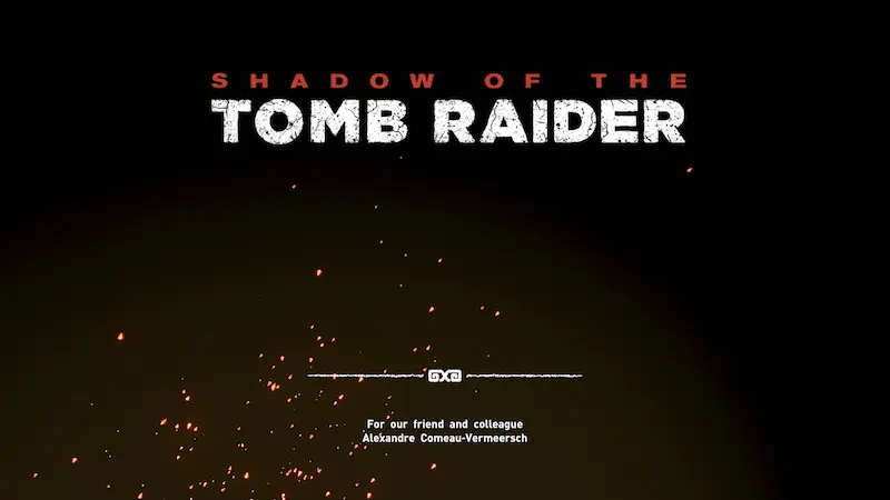shadow of the tomb raiderのクレジット